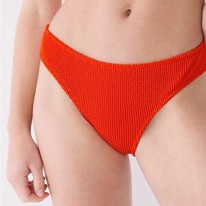 J. Crew Textured Hipster Full-coverage Bikini Bottom Guarana Size XXL NWT